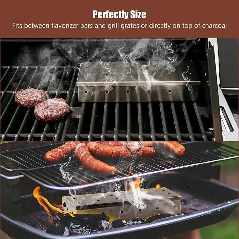GRILLEDGE Premium Stainless Steel Smoking Box lifestyle image