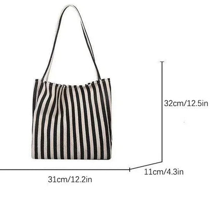 TOTEVA Striped Tote Bag