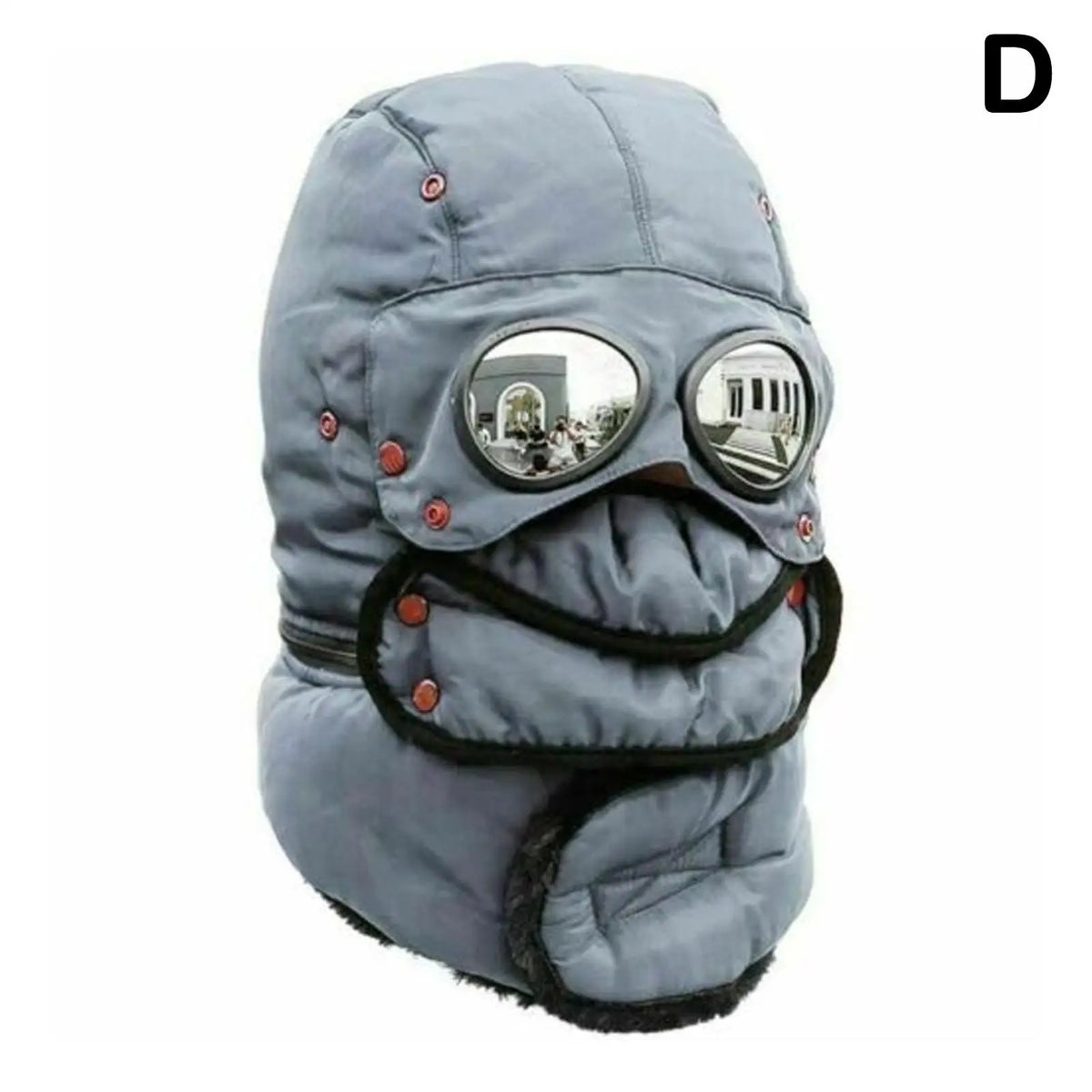 Winter Face Mask Hat, Thermal Windproof Balaclava Hat with Goggles