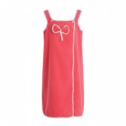 Soft Coral Fleece Women's Bathrobe Soft Breathable