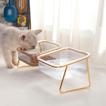 PETCHIC Raised Food Bowl for Cats & Small Dogs