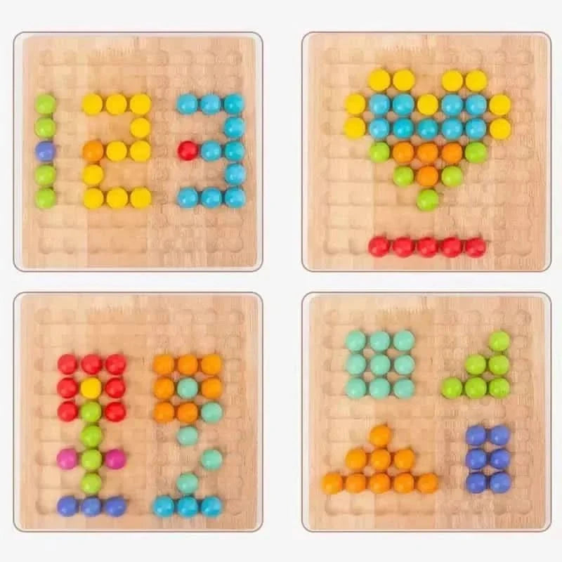 Colormatch Montessori Wooden Bead Sorting Game