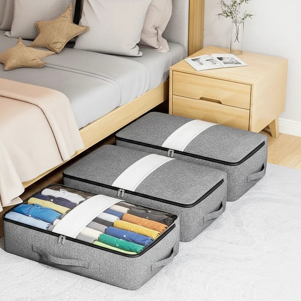 Storage Bag with Zipper for Comforters Large Capacity