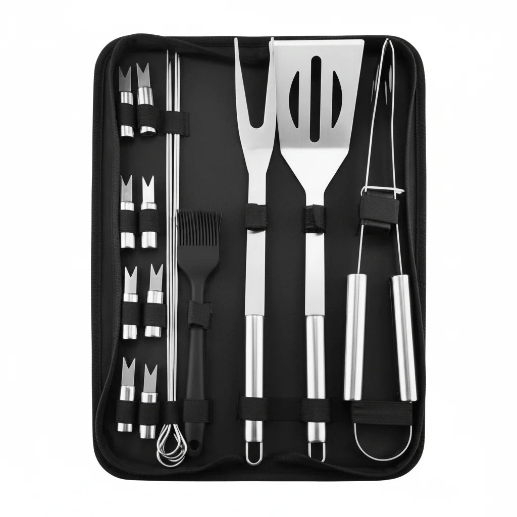 GrillMaster Pro Stainless Steel Barbecue Tool Set