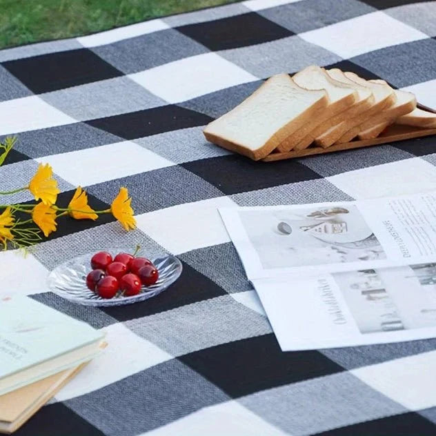 PICSTYLE Waterproof Checkered Picnic Blanket