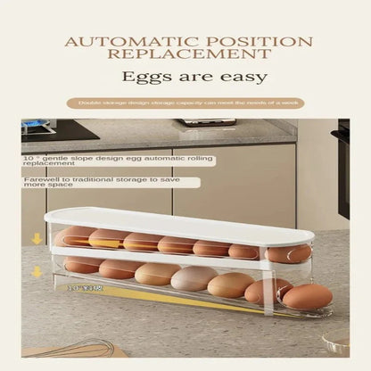 FLOWSTACK Automatic Rolling 2-layer Egg Organizer