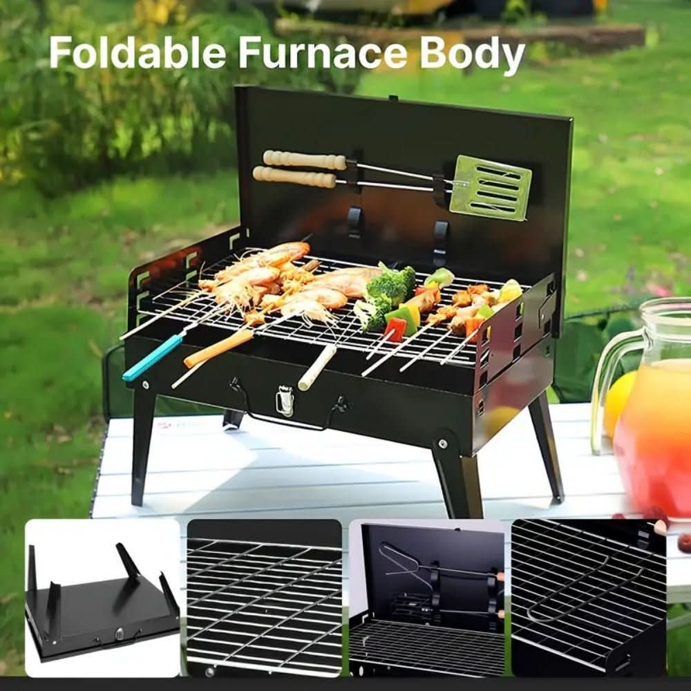 GrillMate Fold Foldable Steel Garden Barbecue