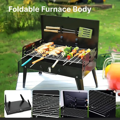 GrillMate Fold Foldable Steel Garden Barbecue
