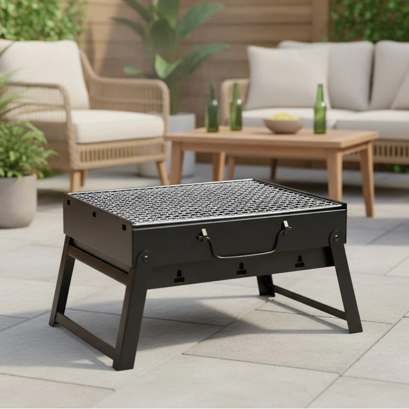 CAMPFLARE Stainless Steel Charcoal Grill