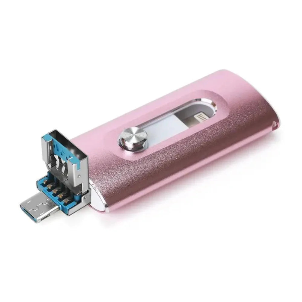 4 in 1 USB Flash Drive 64GB to 1TB, OTG Photo Stick for iPhone, Android & PC