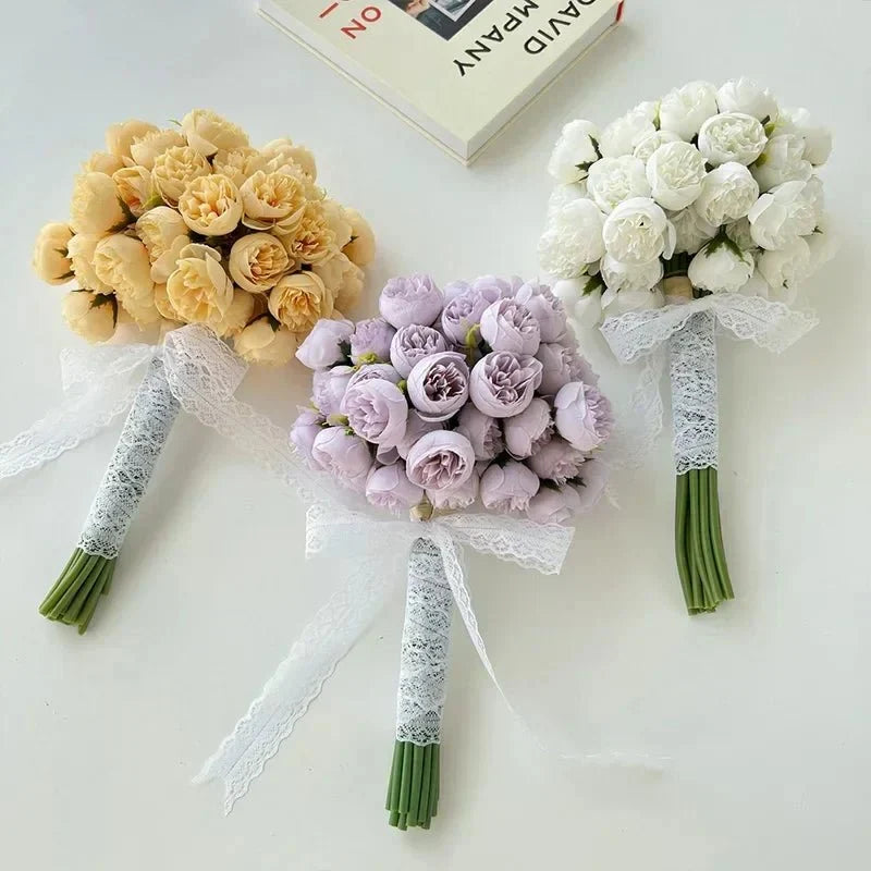 PEONIVA Decorative Artificial Flower Bouquet