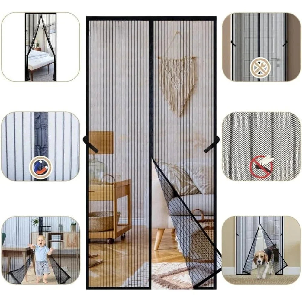 BREEZEMESH Magnetic Hands-Free Door Screen Curtain