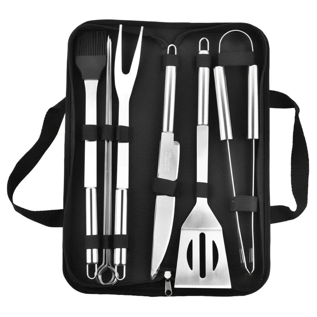 GrillMaster Pro Stainless Steel Barbecue Tool Set