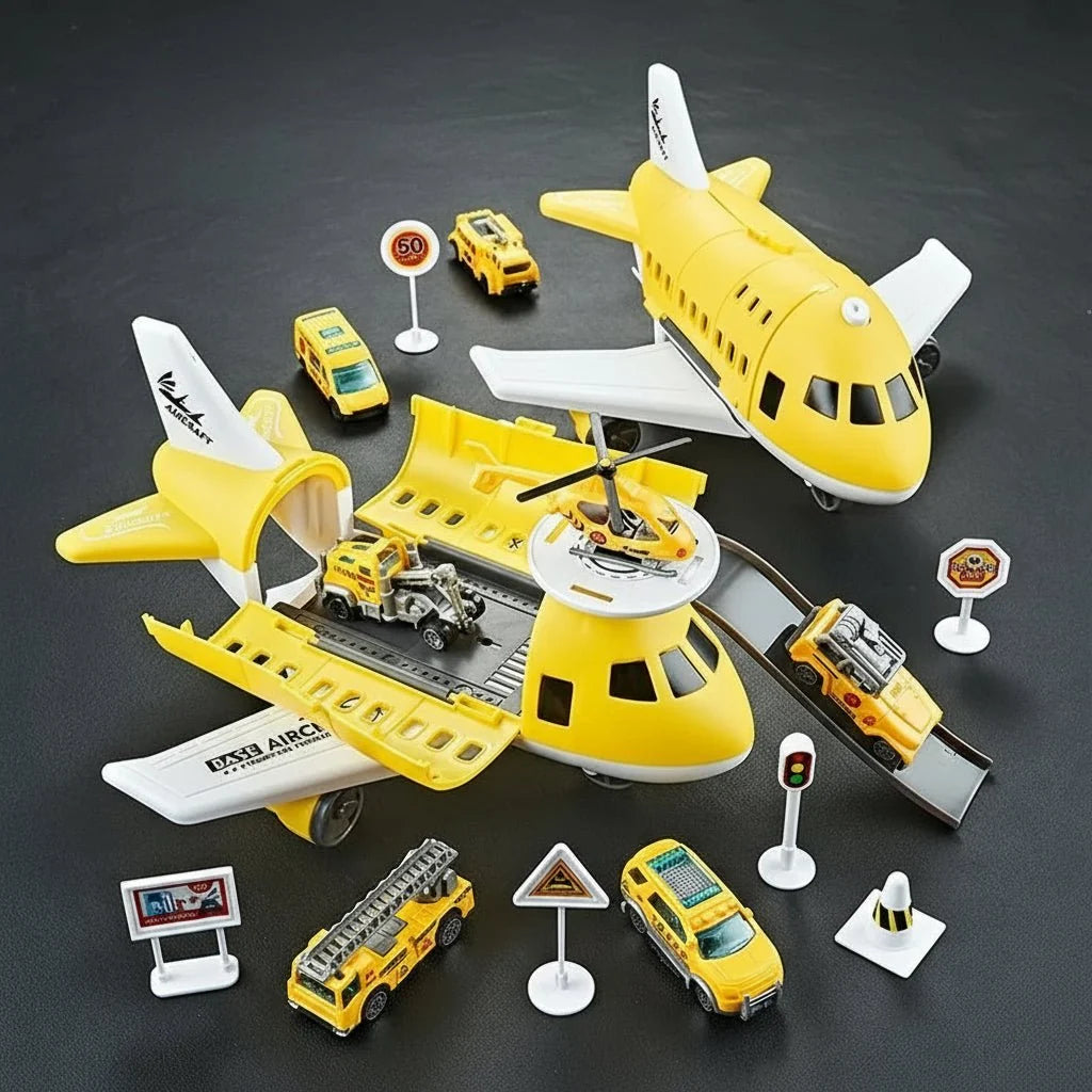 AEROTOWN Inertial Airplane & Vehicle Playset