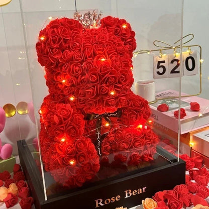 ROSEBLOOM BEAR Handmade Rose Teddy