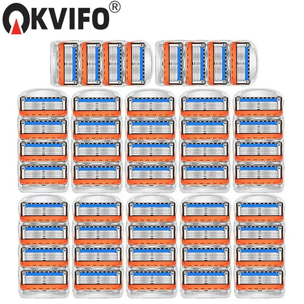 Men's Razor, Manual Shaving Razor with 5-Layer Stainless Steel Blades & Ergonomic Handle