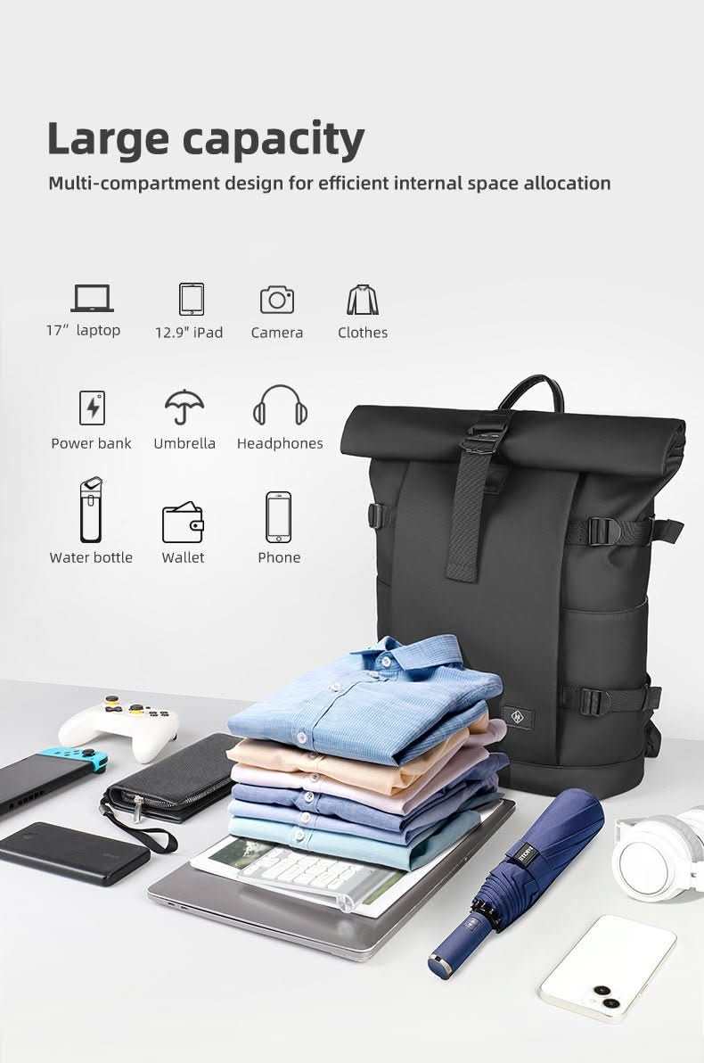ROLLTRAIL Backpack Expandable Outdoor Backpack