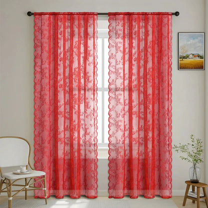 ROSALACE Romantic Rose Lace Curtain