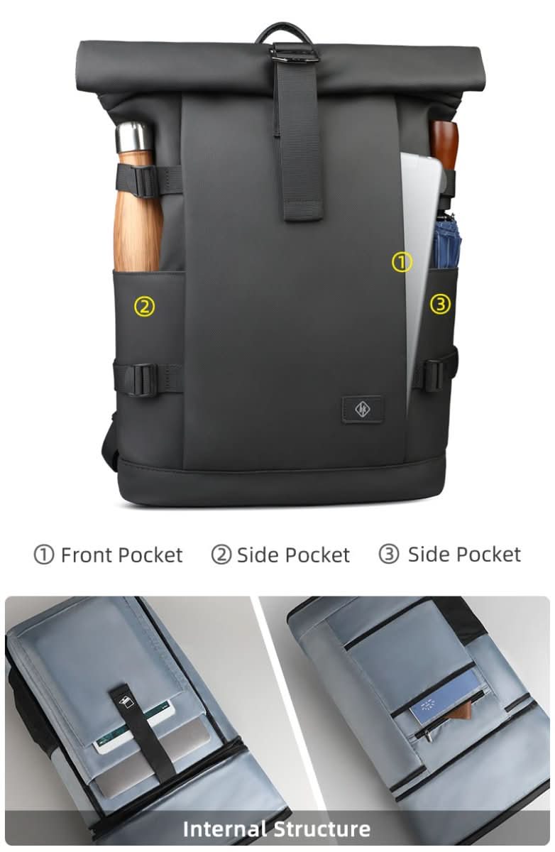 ROLLTRAIL Backpack Expandable Outdoor Backpack