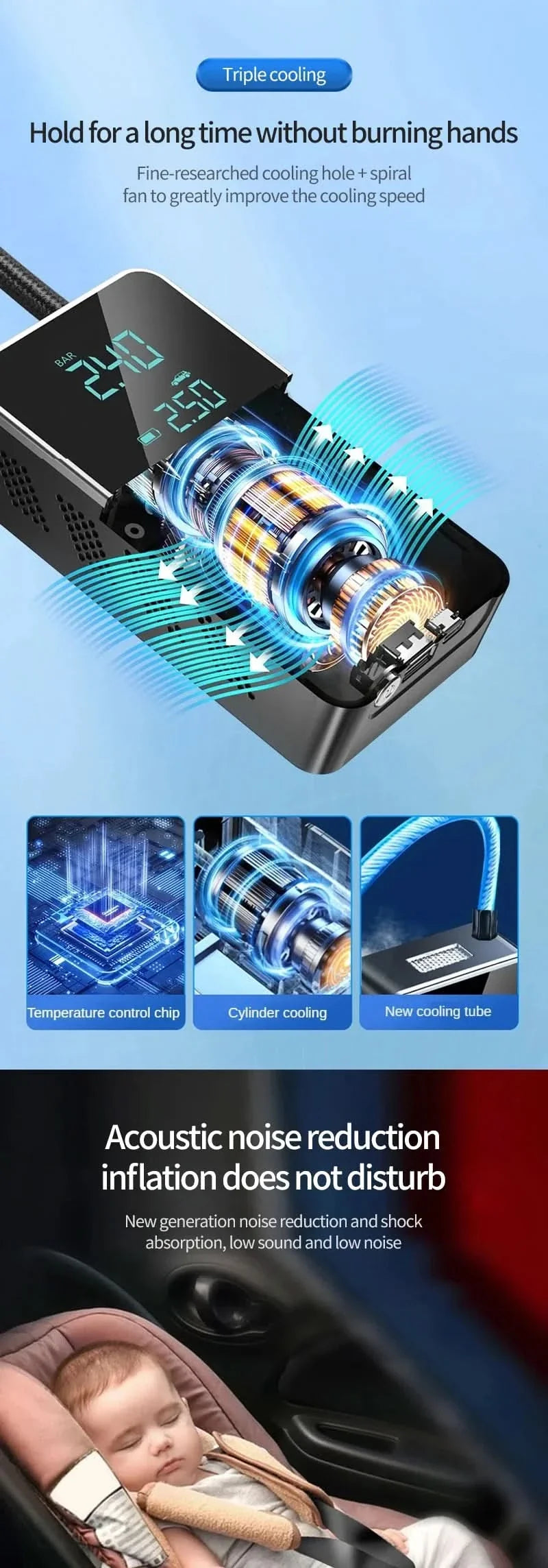 Wireless Air Pump with Touchscreen