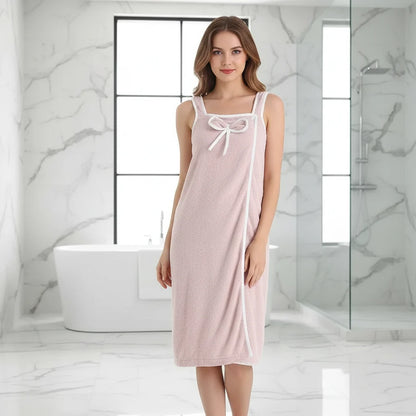 Soft Coral Fleece Women's Bathrobe Soft Breathable