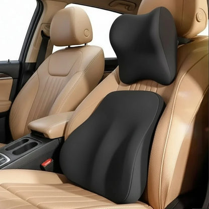 MEMORIDE Memory Foam Car Neck & Lumbar Pillow