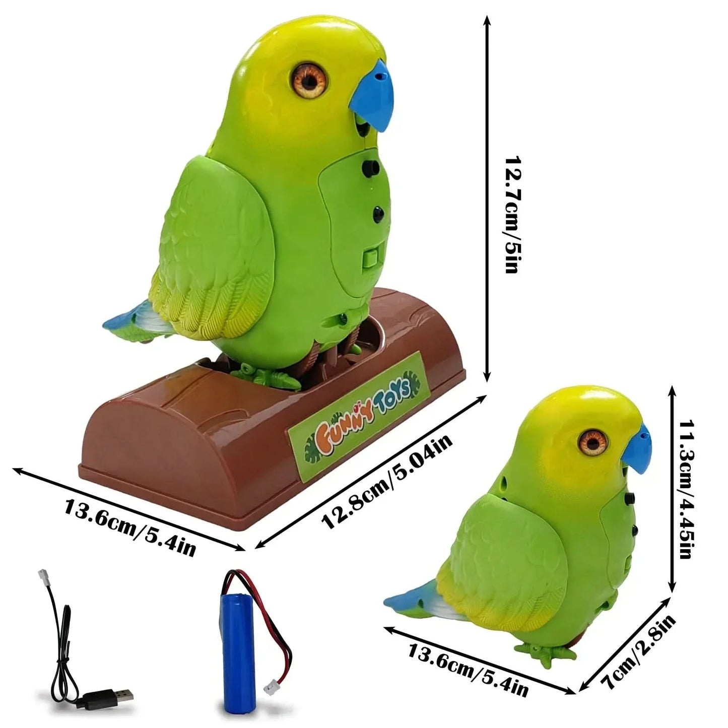 TalkyBird Interactive Talking Parrot