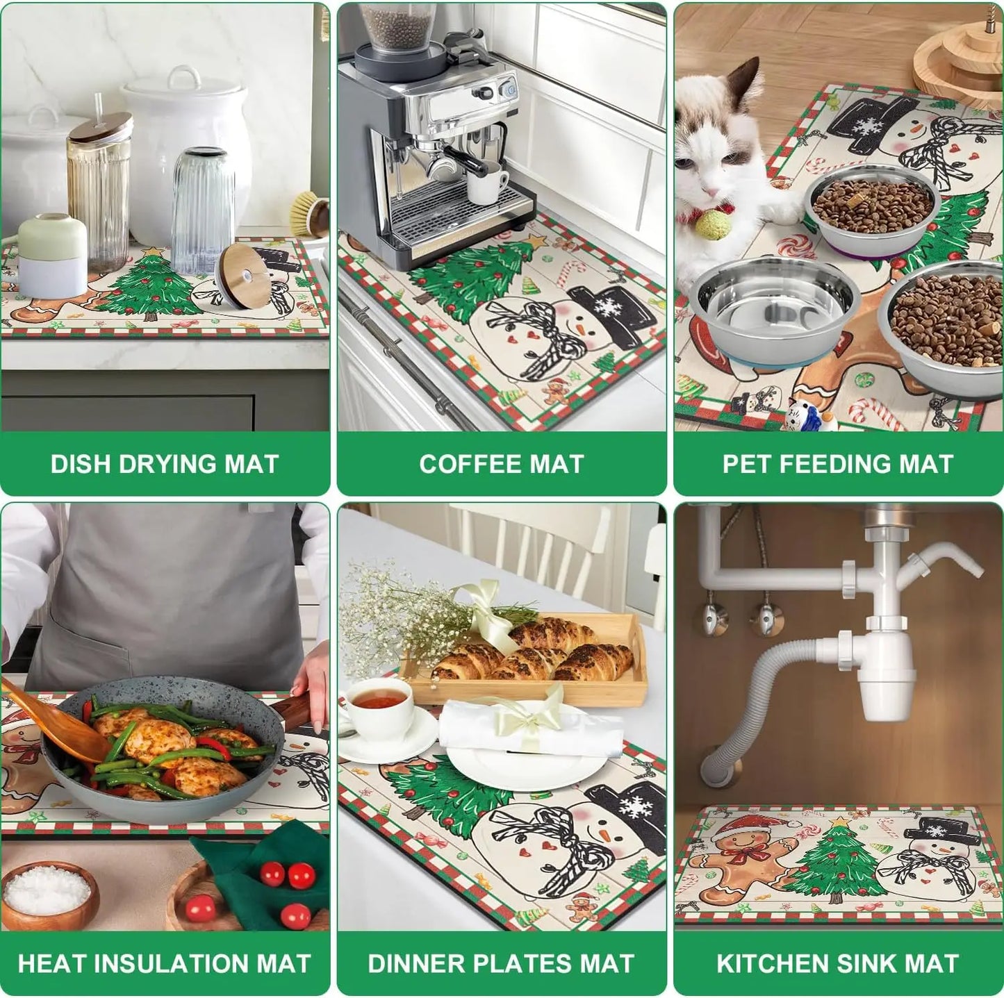 SNOWMATIQ Christmas Kitchen Mat