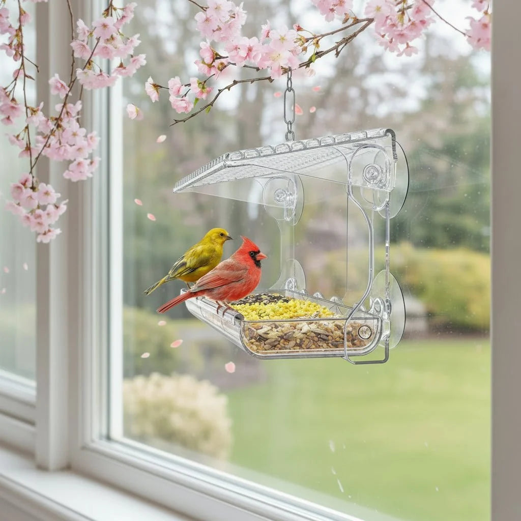 SKYVIEWFEED Transparent Window Feeder Station