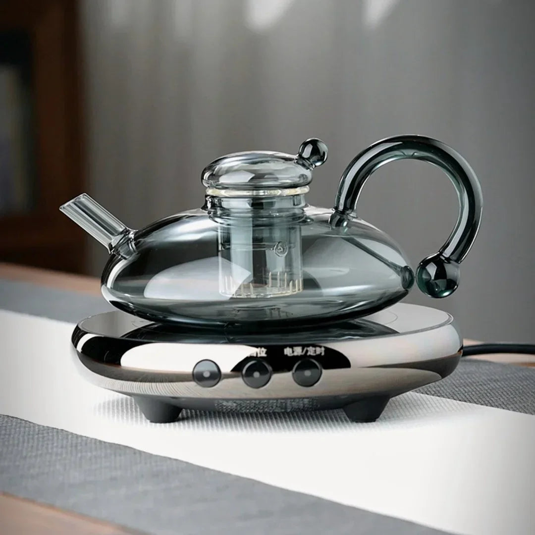 Glass Teapot, Heat Resistant Aesthetic Tea Pot for Loose Tea
