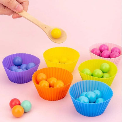 Colormatch Montessori Wooden Bead Sorting Game