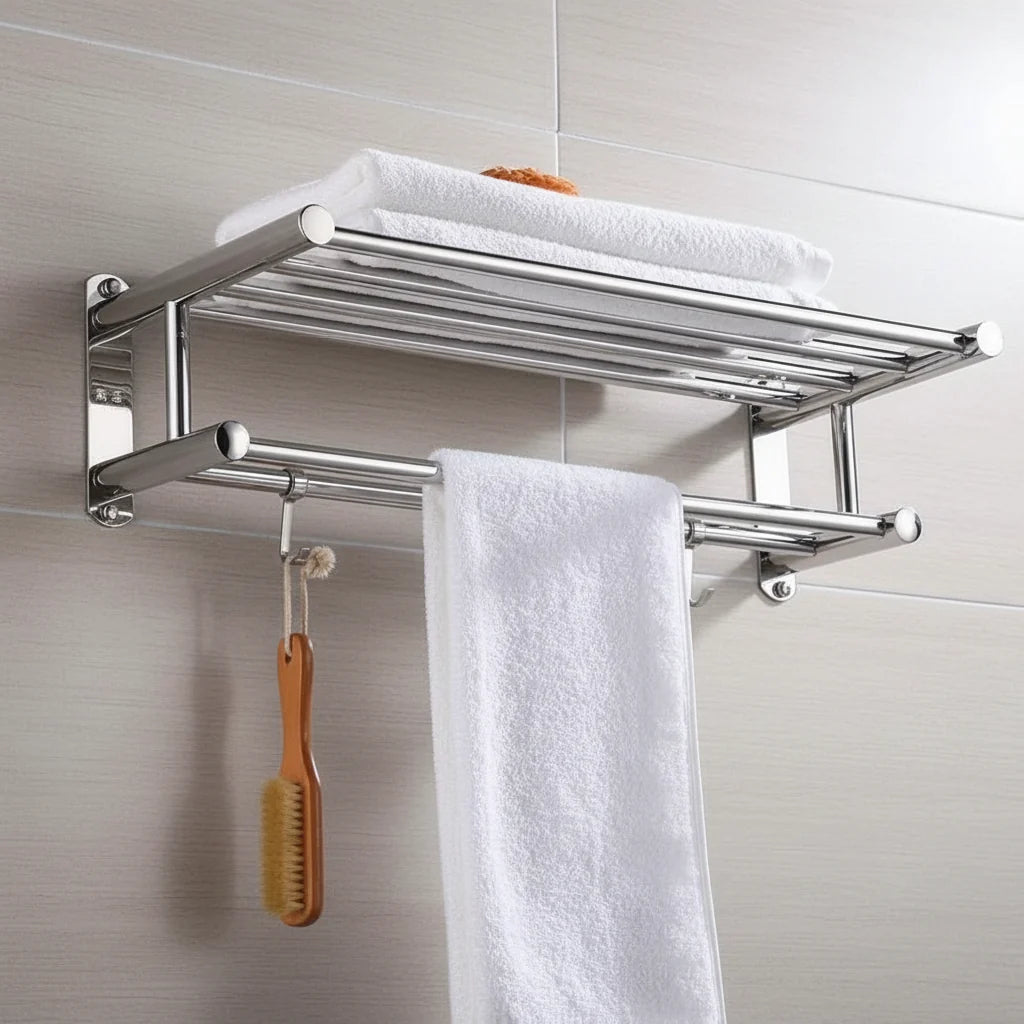 STEELRACK Stainless Steel Towel Holder Space-Saving