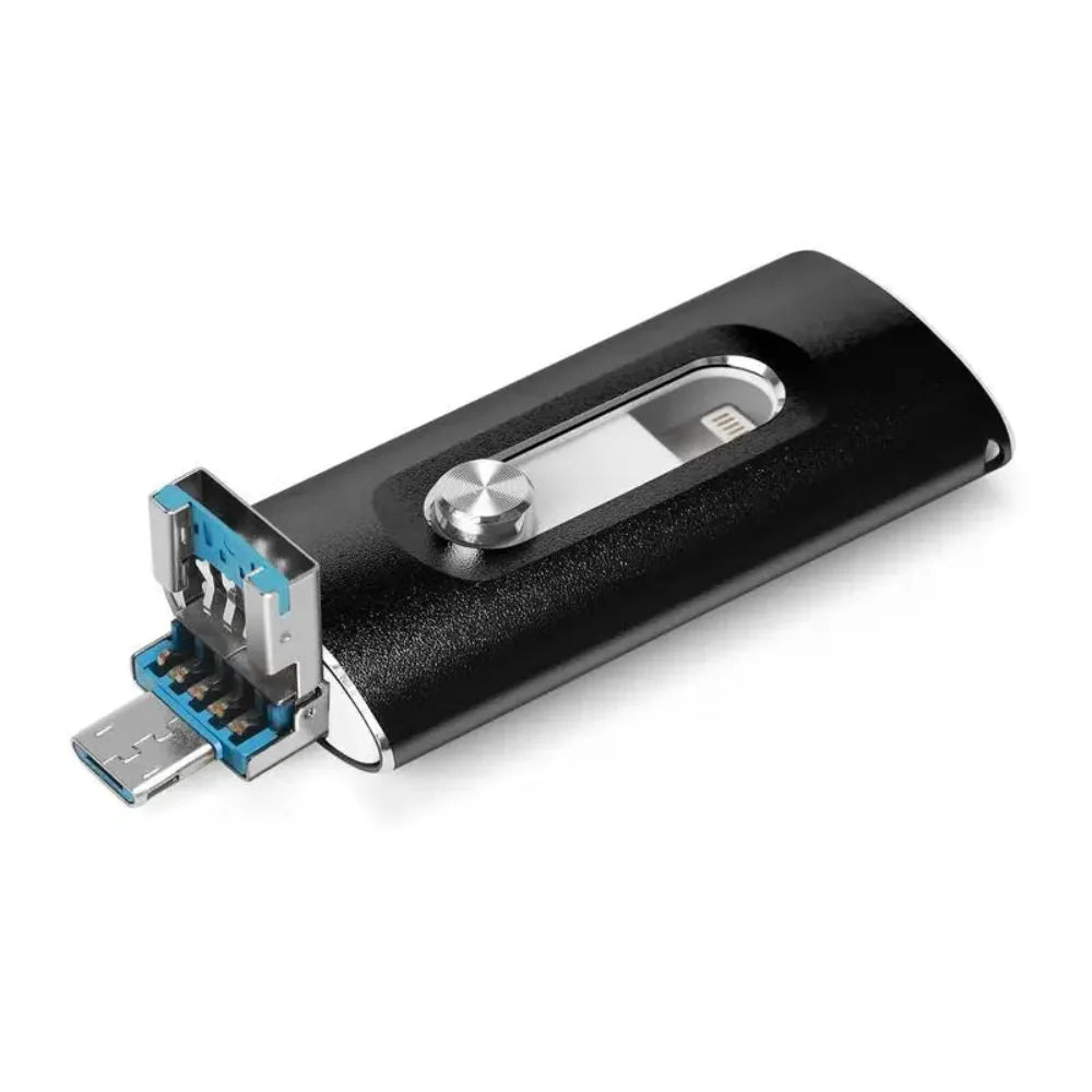 4 in 1 USB Flash Drive 64GB to 1TB, OTG Photo Stick for iPhone, Android & PC