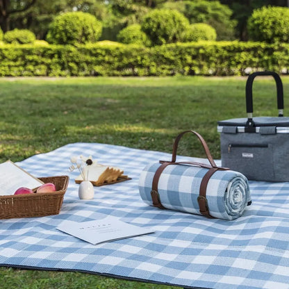 PICSTYLE Waterproof Checkered Picnic Blanket