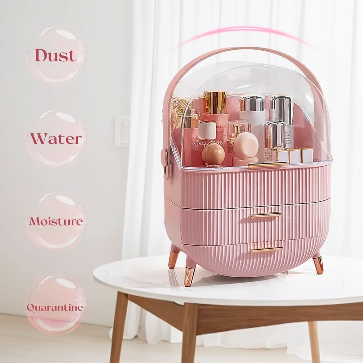 BEAUTYSENSE Makeup Organizer Dustproof Waterproof Cosmetic