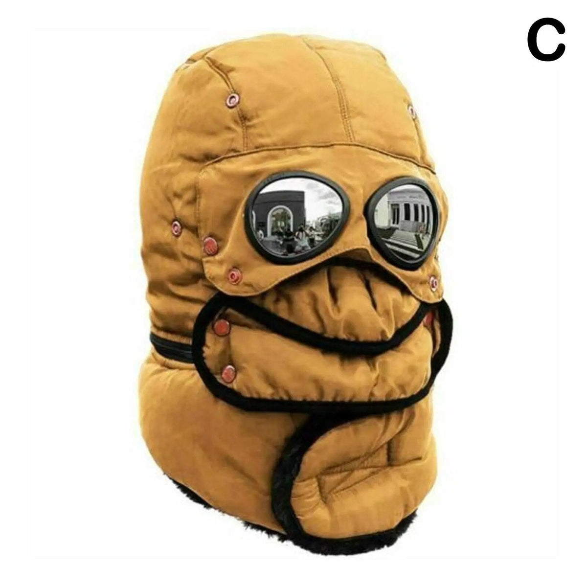 Winter Face Mask Hat, Thermal Windproof Balaclava Hat with Goggles