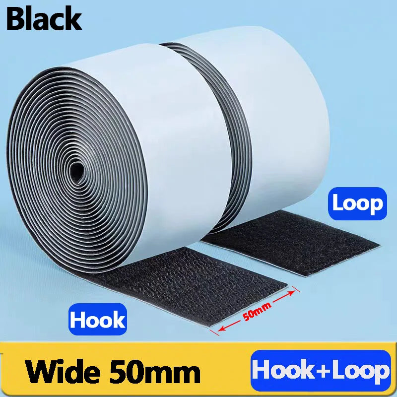 Strong Self-Adhesive Hook-and-Loop Tape, 50 mm