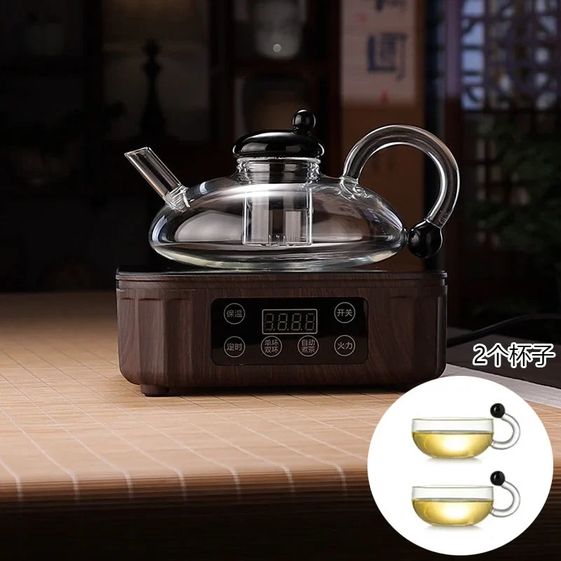 Glass Teapot, Heat Resistant Aesthetic Tea Pot for Loose Tea