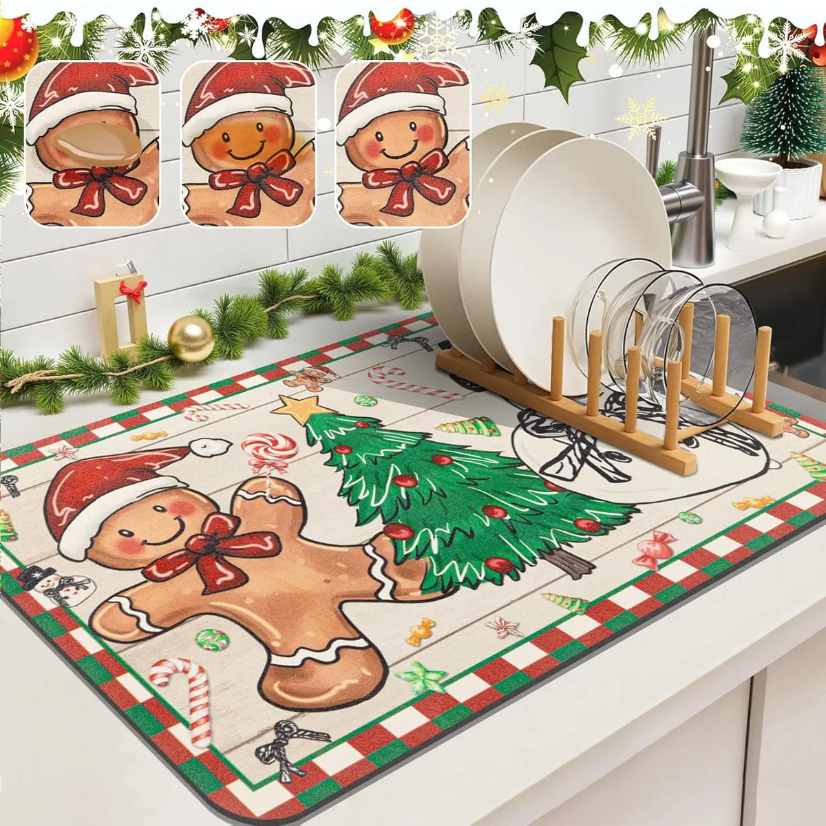 SNOWMATIQ Christmas Kitchen Mat