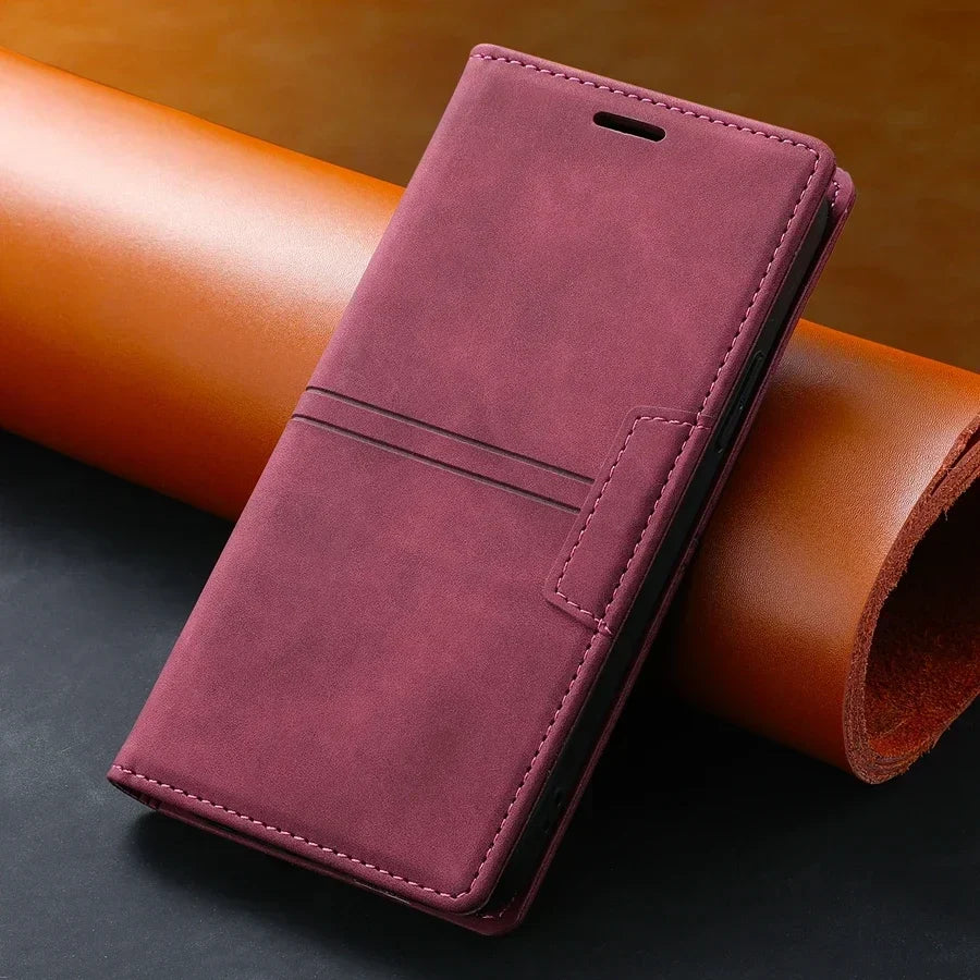Wallet Case for Google Pixel, Magnetic Flip Case with Card Slots