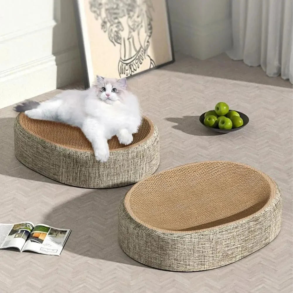 PURRLOOM Braided Oval Sisal Cat Lounger