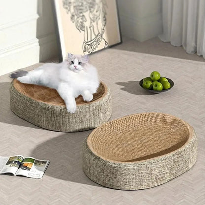 PURRLOOM Braided Oval Sisal Cat Lounger