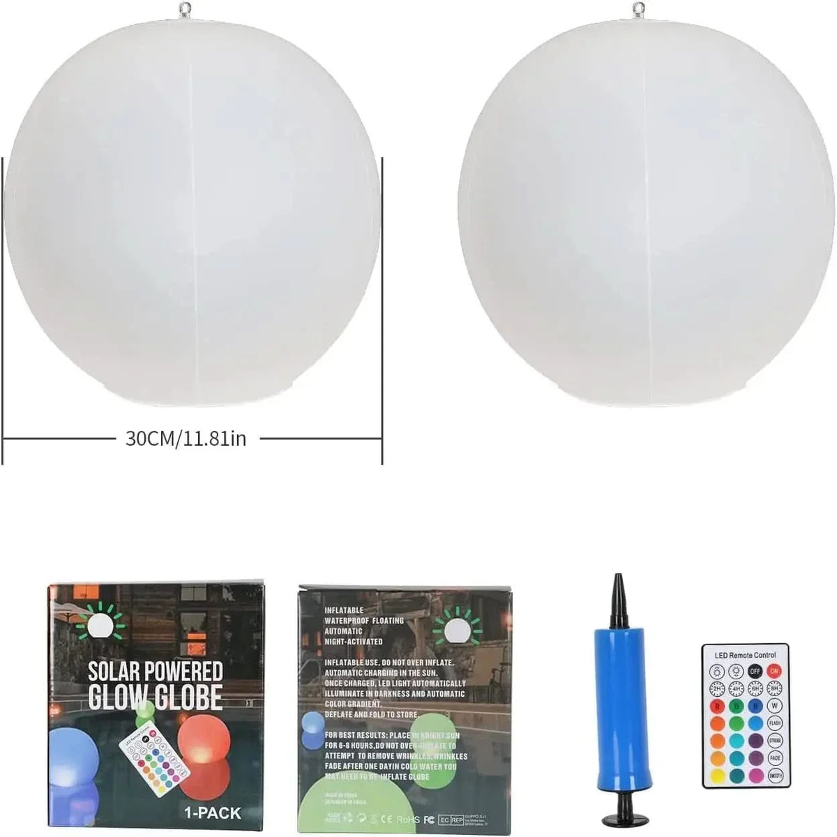 LUMAFLOAT Color-Changing Solar Floating LED Sphere lifestyle image