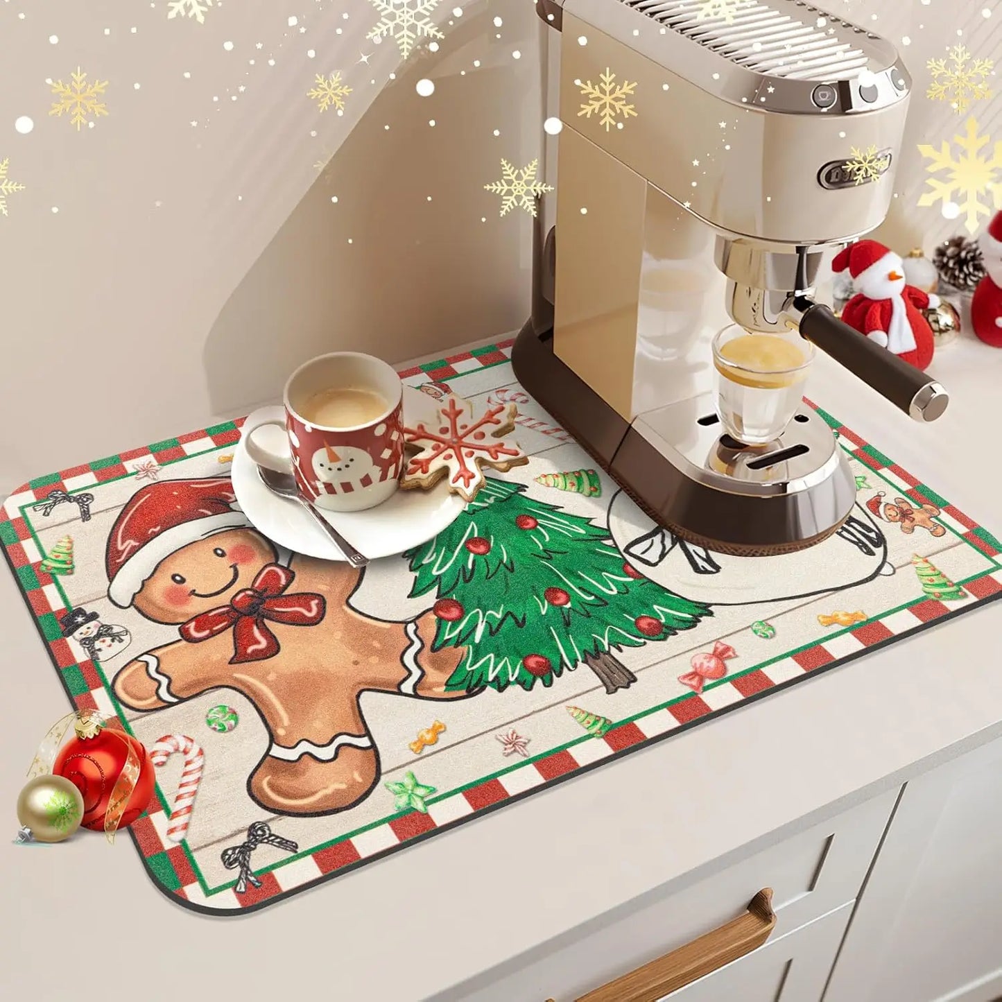 SNOWMATIQ Christmas Kitchen Mat