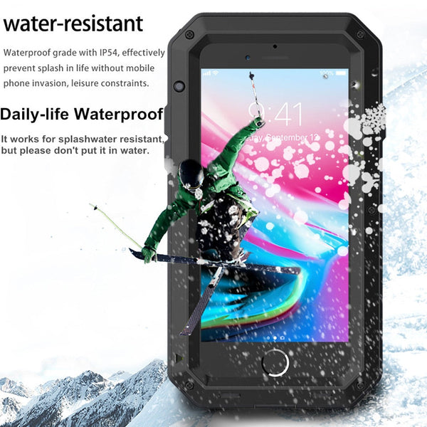 Heavy Duty iPhone Case, Shockproof Protective Cover with Camera Protection for iPhone 7 to 17 Pro Max