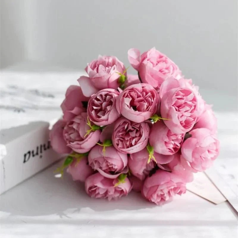 PEONIVA Decorative Artificial Flower Bouquet