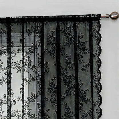 ROSALACE Romantic Rose Lace Curtain