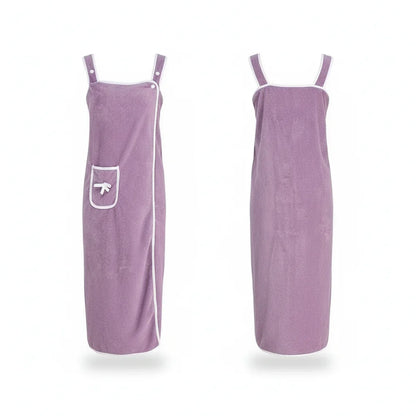 Soft Coral Fleece Women's Bathrobe Soft Breathable