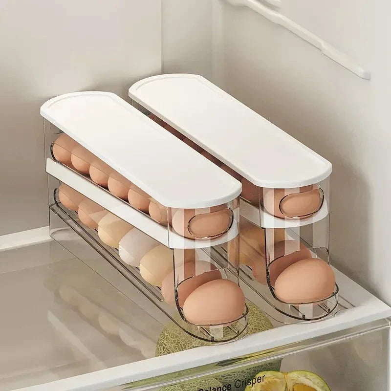 FLOWSTACK Automatic Rolling 2-layer Egg Organizer