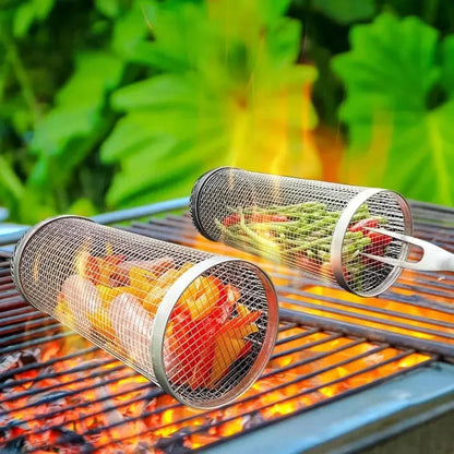 GRILLCRAFT Rotating Stainless Steel BBQ Basket